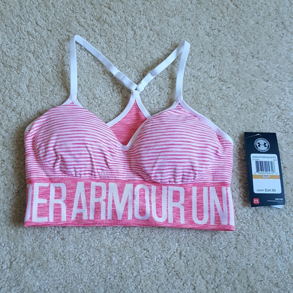 Under Armour HeatGear Seamless Stripe sports bra